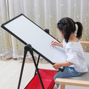 家i用幼儿童小黑板B墙贴宝宝学写字磁性笔可擦挂式 画画板支架式 白