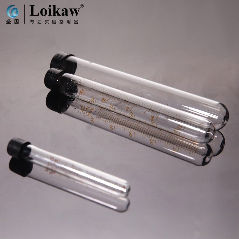 玻璃罗口试管 刻度螺口试管 圆底螺旋盖试管 5/10/15/20/25/50ml