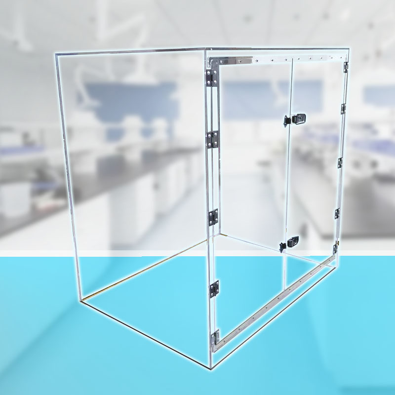 一体透明亚克力有机玻璃磁吸开门搭扣仪器展示盒防尘实验器材定制
