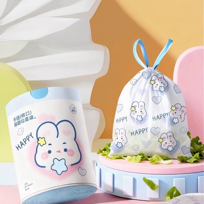 【活动价】抽绳自动收口手提厨房不脏手大号垃圾袋加厚收纳塑料袋