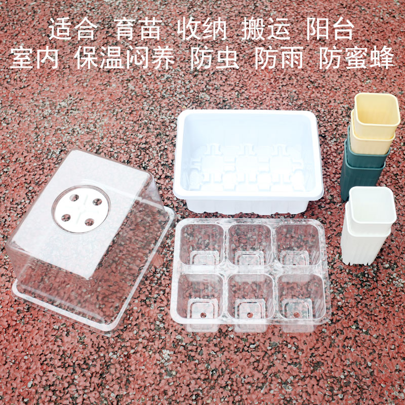 园艺多肉盆桌面阳台花盆栽迷你高方塑料盆简约育苗播种箱新品包邮