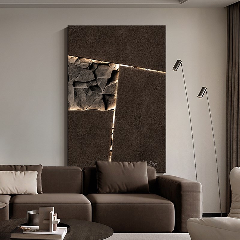 意式极简抽象客厅装饰画高级感沙发背景墙挂画轻奢入户玄关墙壁画