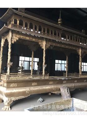 铸铜、铸铁长方形八龙柱二层香炉、长方形八龙柱二层香炉厂家定制