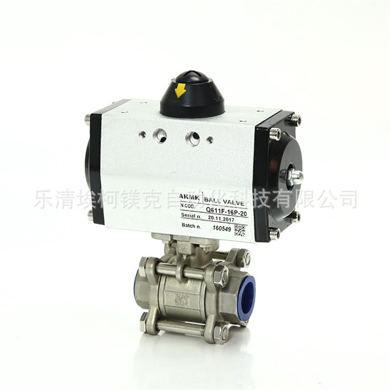 Q611F-16P-32WF气动二通螺纹球阀 不锈钢球阀
