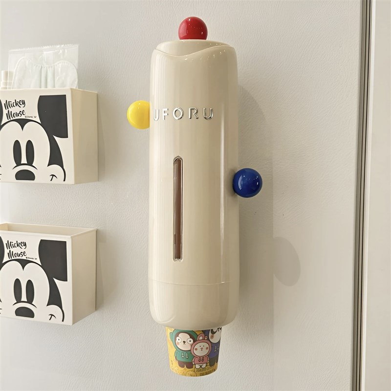 多巴胺取杯器一次性纸杯壁挂式落杯器免打孔杯架防尘杯子收纳意赛