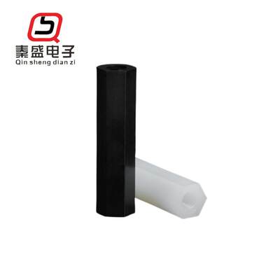 厂家直销M3六角柱双通尼龙六角柱 塑料内螺纹隔离柱M3绝缘间
