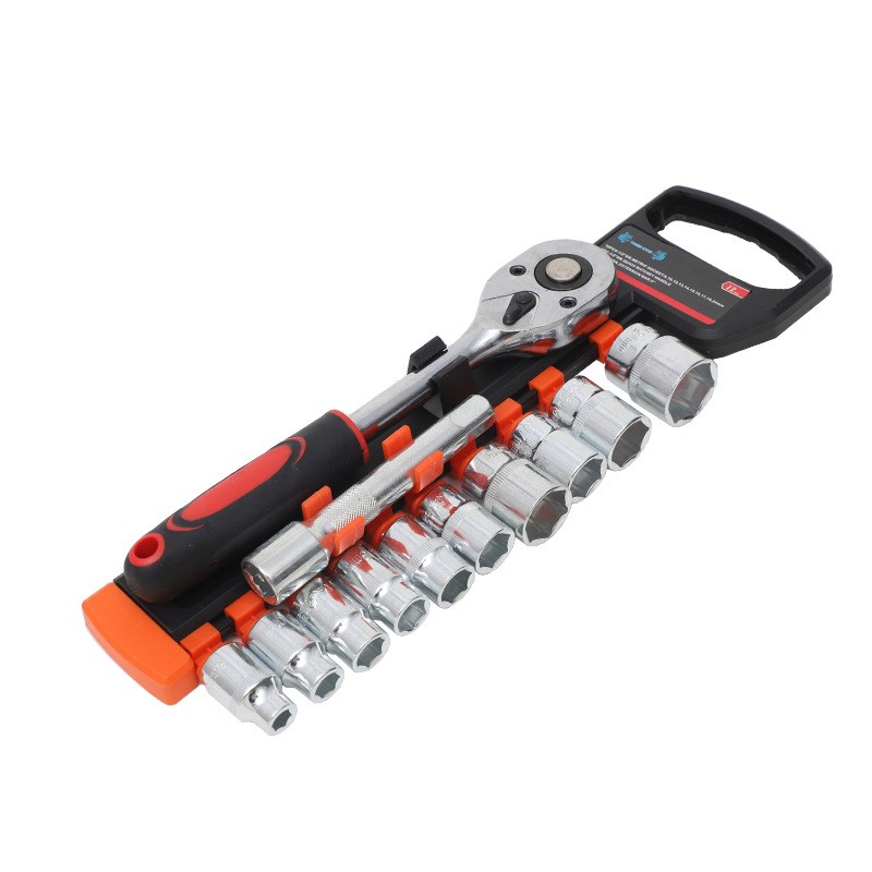 棘轮套筒扳手六角套筒套装12件套大中小飞双向快速套筒扳手