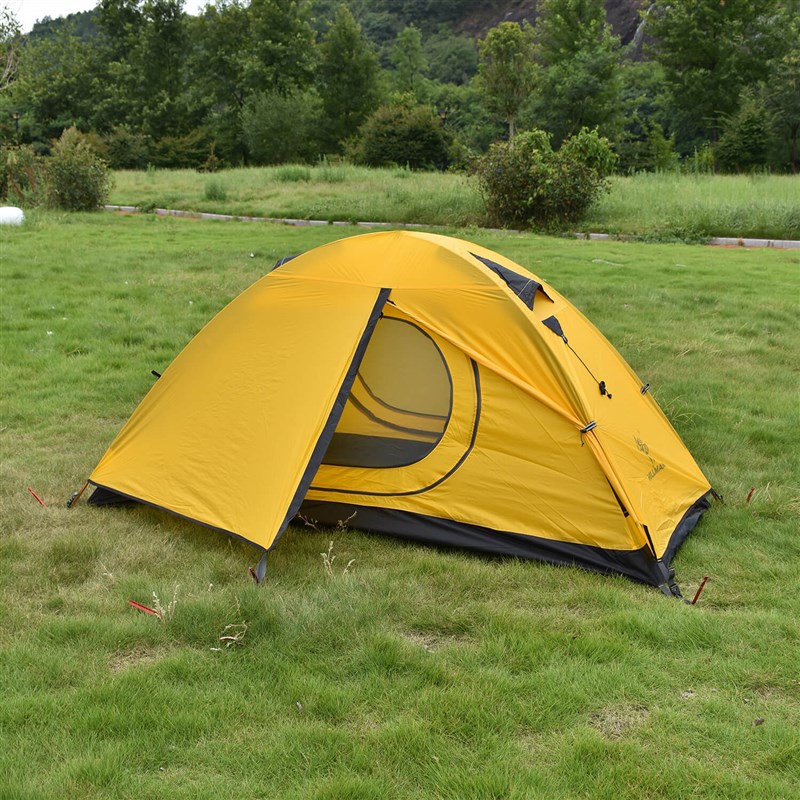 希尔曼户外单人徒步帐篷轻量化双层尼龙防暴雨防风登山露营帐篷