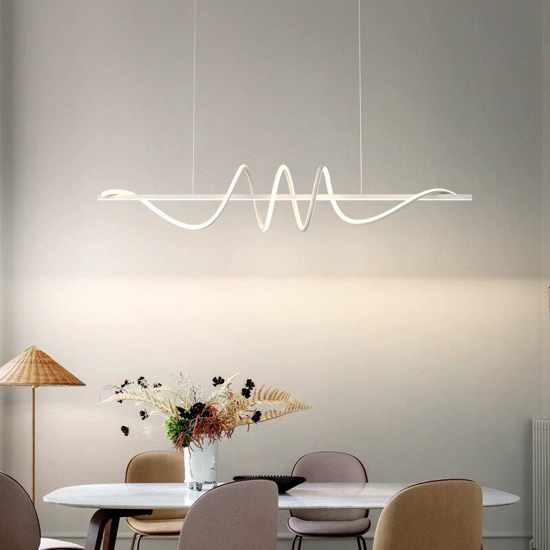 极简设计师餐厅吊灯现代简约创意长条餐桌饭厅灯爆款网红吧台灯具