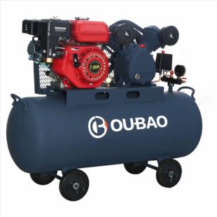 欧堡空压机汽动7.0HP100L移动式汽油机