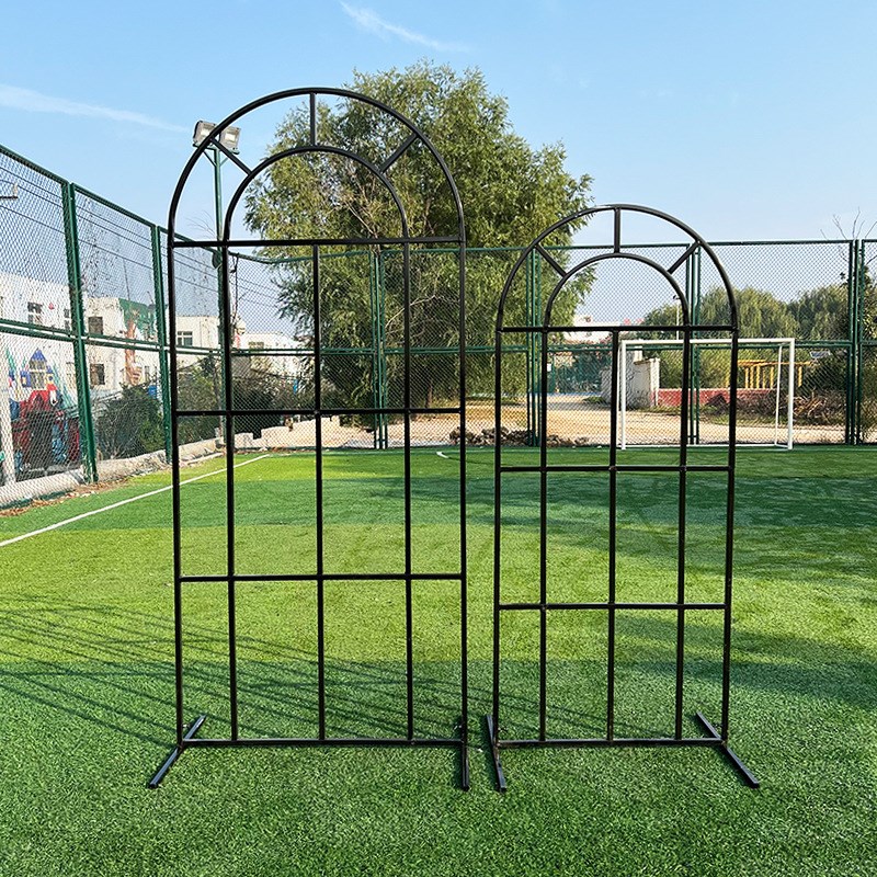 新款婚庆道具婚礼背景铁艺方框几何屏风花田喜事花架森系花拱门