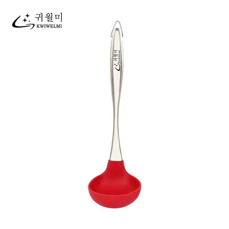 韩国不粘锅全硅胶锅铲套装铲勺 厨房用具漏勺平底煎锅专用汤勺1只