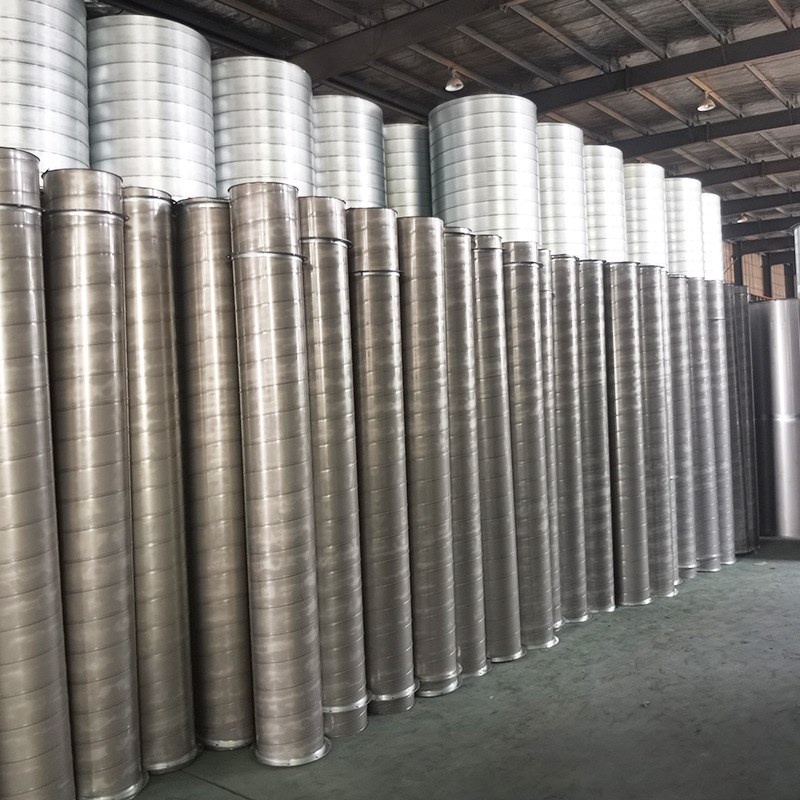 镀锌螺旋风管除尘排烟通风管道不锈钢焊接风管双层保温风管烟囱管