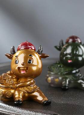 将军金蟾福牛变色茶宠摆件可养茶盘茶桌茶具配件饰品E18