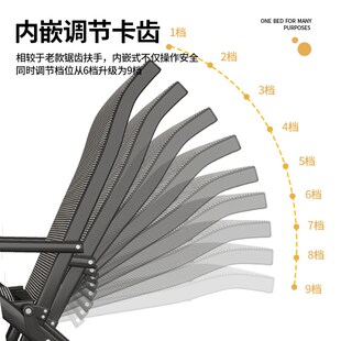 午休躺椅折d叠椅子可坐可躺懒人靠背椅办公室午睡床家用老人休闲