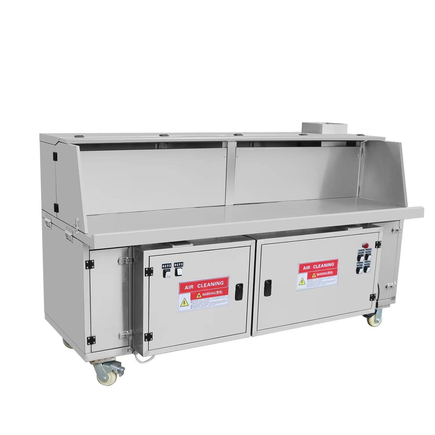 水电复合无烟净化烧烤车平吸款无烟烧烤车摆摊免清洗烧烤机烧烤炉