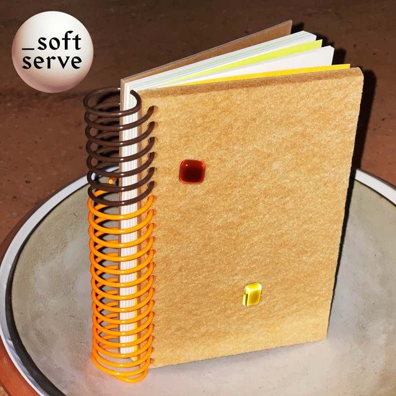 SoftServe柔软供应 《糖果毛毡》玻璃图钉留言板记事本便签手账本