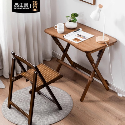 儿童课桌椅南竹可升降可折叠学习桌实木家庭小学生写字台课桌