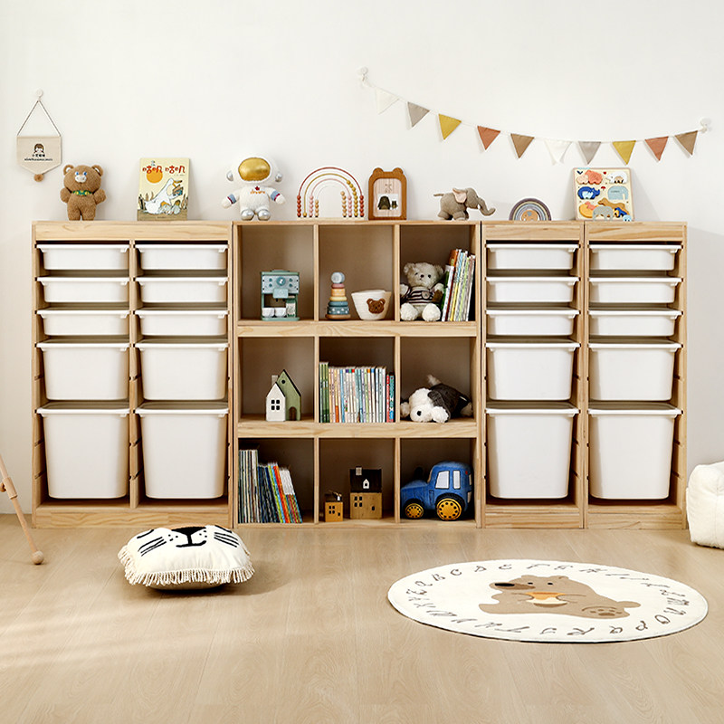 儿童玩具收纳柜实木格子柜书柜分类整理架绘本架玩具收纳层架置物,住宅家具,儿童储物架/收纳架,淘宝优惠券,粉丝福利购,淘宝优惠卷