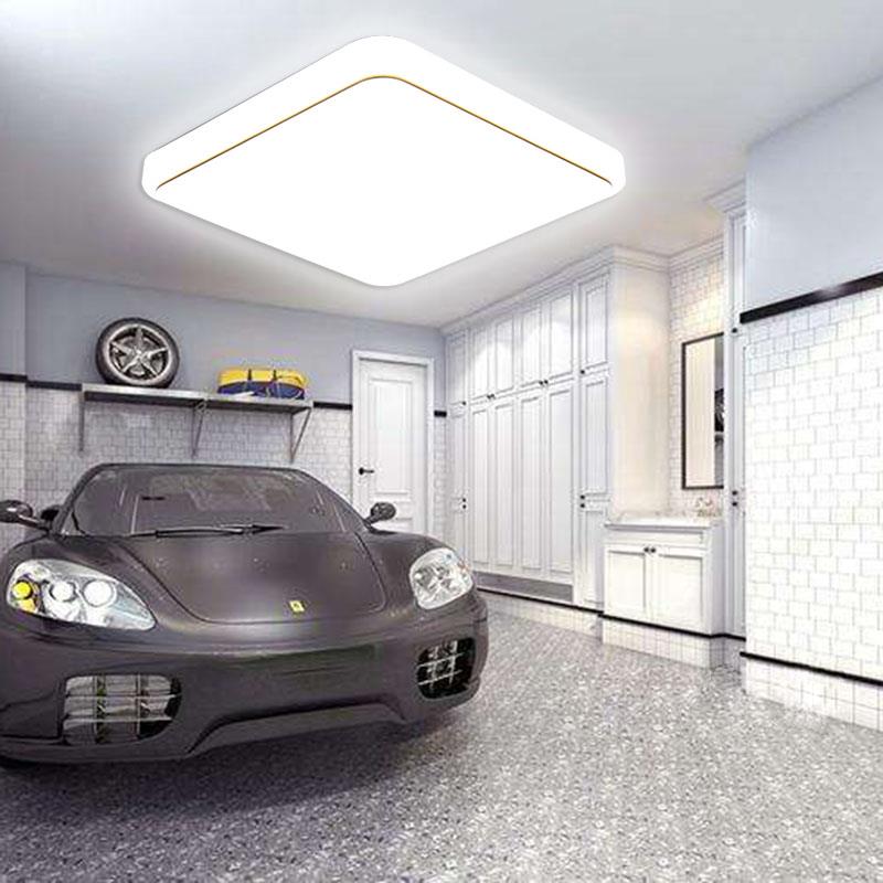 人体感应方形Led吸顶灯110V红外雷达走廊楼梯入口智能自动车库灯