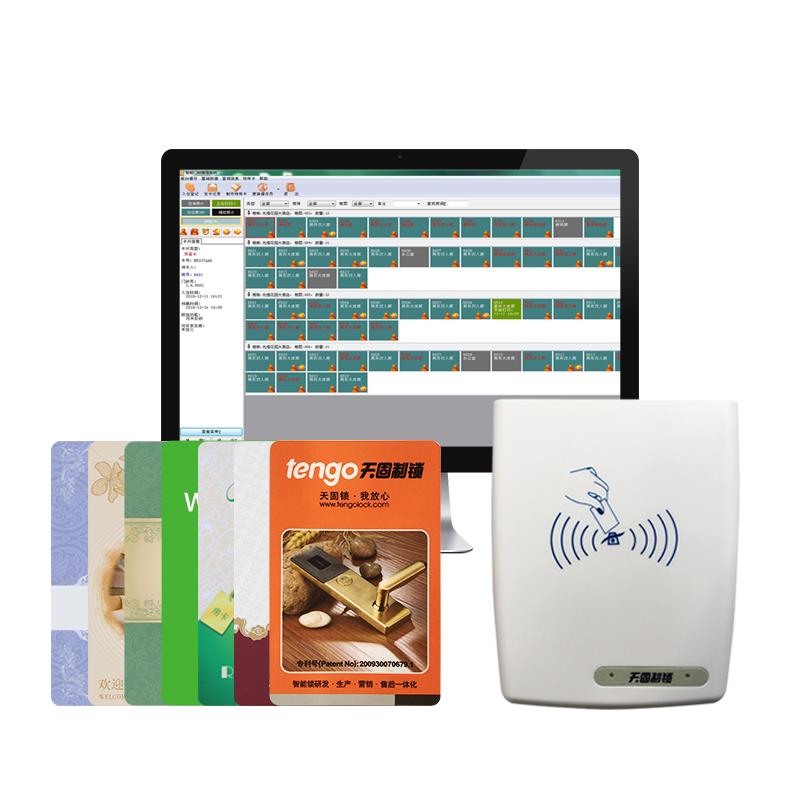 天固/tengo酒店宾馆房卡感应门锁卡取电卡制作定制刷卡器软件注册