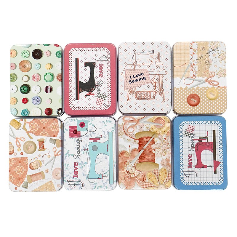 工厂彩盒包装混装小卡片盒针线盒马口铁盒