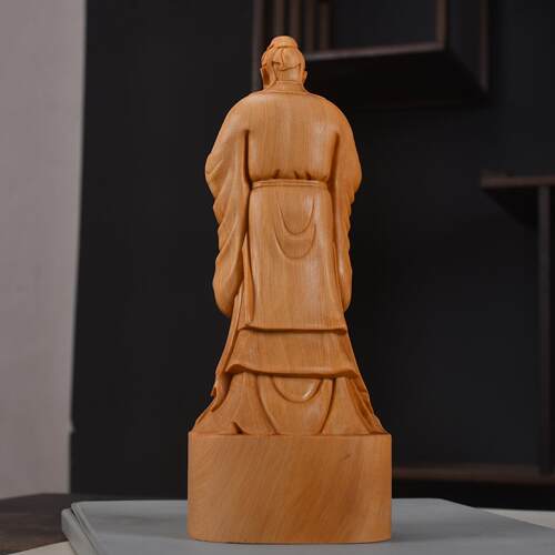 崖柏木雕孔子圣人儒教始祖孔夫子人物摆件家居教师节送礼工艺摆件