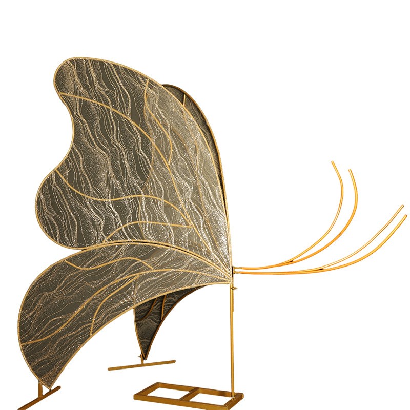 新款婚庆道具蝶舞背景屏风婚礼舞台布置大型铁艺蝴蝶翅膀屏风摆件