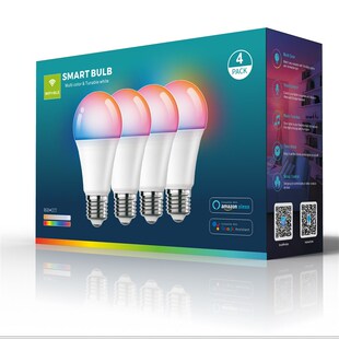 TEMU跨境9/10W五路厂家WiF智能i灯泡七彩alexaGoogle语音控制套装