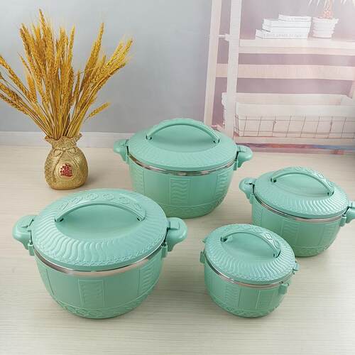 非洲不锈钢保温锅套装锅food warmer 保温饭盒塑钢保温锅双层保温