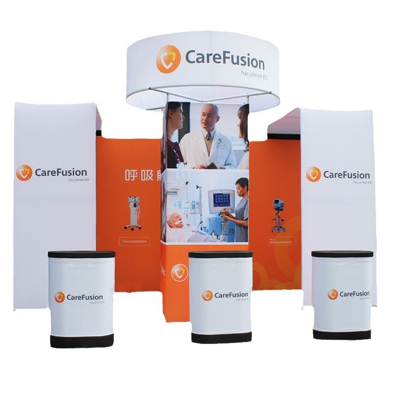 现货展位背景板展示架速展广告牌贸易架子展架展会快展摊位快幕秀