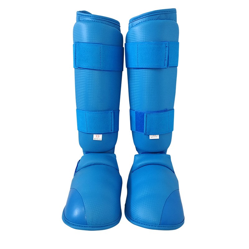 厂家直销空手道护具连脚护腿拳击跆拳道儿童成人护小腿护胫护脚