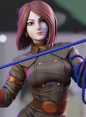 薇普Whip塞拉 鞭子女孩《拳皇》格斗家3d打印模型stl图纸文件素材