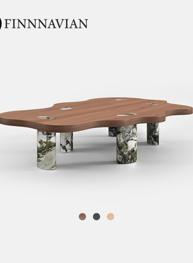 芬纳维亚 中古实木客厅云朵茶几个性异形茶桌( Echoes回声)