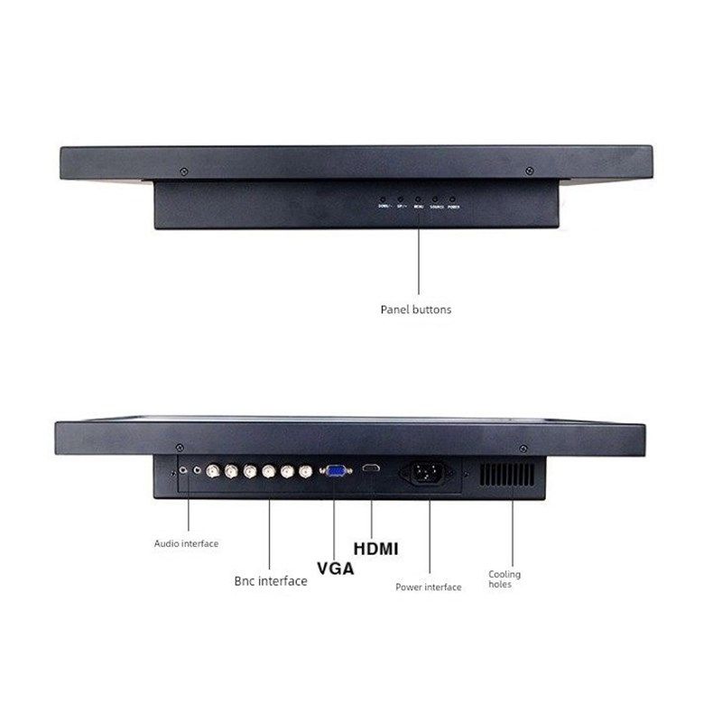 高清BNC液晶监视器17/19/22/27/32/42/46/50寸监控显示屏21寸金属