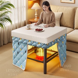 烤火桌子家用烤火炉2025新款冬季湖南可折叠烤火架取暖桌一体方桌