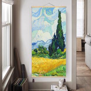 梵高艺术油画客厅画装饰玄关墙壁画挂画沙发背景墙壁画电表箱遮挡