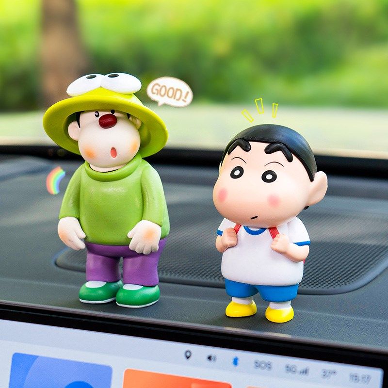 可爱车载摆件玩偶汽车中控台显示器装饰品卡通治愈系车内装饰摆件