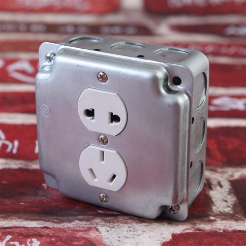 工业风开关加插座白色叙利亚水泥风明装线管复古五孔十孔面板民宿