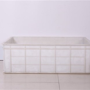 575-190箱 白色带盖周转箱加强加厚塑料胶箱610*420*200中转箱