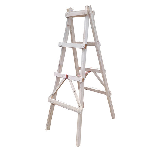 简易装修木梯子 工地水电安装人字梯室内刷墙用 便携折叠木头走梯