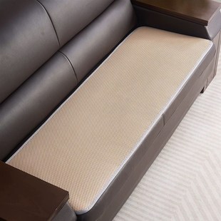 办公室四季通用亚麻沙发垫子防滑简约单双人三人位组合皮沙发坐垫