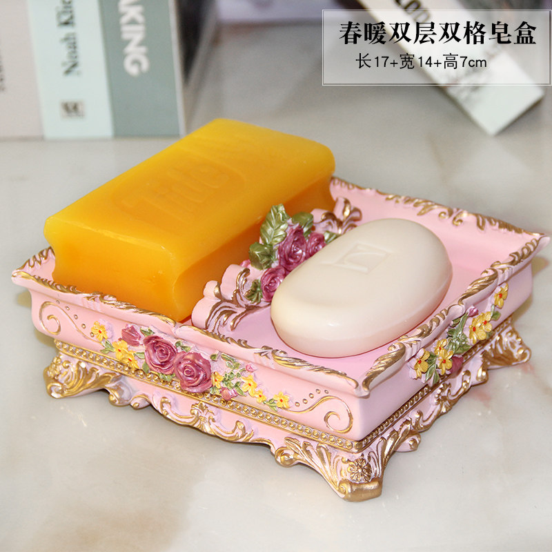 欧式香皂盒肥皂盒创意沥水皂托酒店浴室无盖皂碟手工皂盒浴室配件