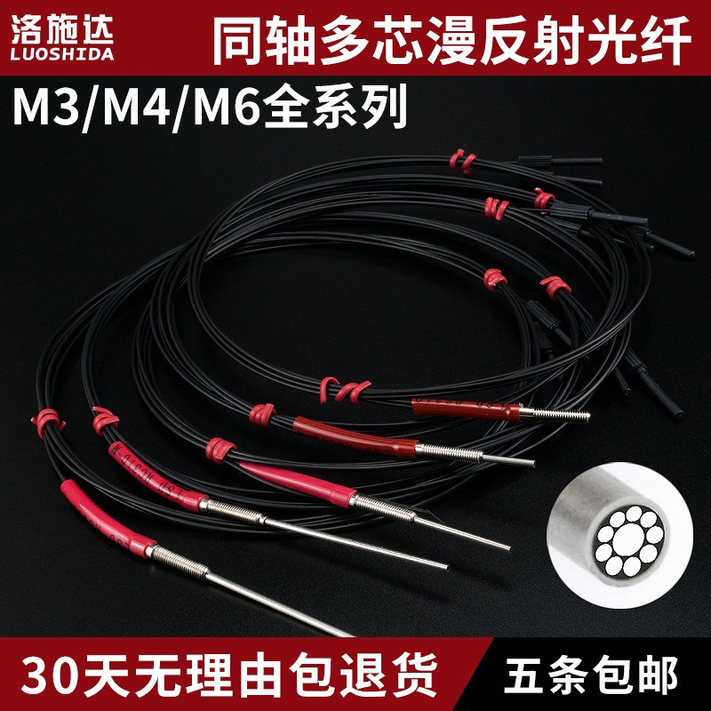 洛施达RC310/410/610同轴光纤传感器探头放大器带针-I/-S/-M/-L