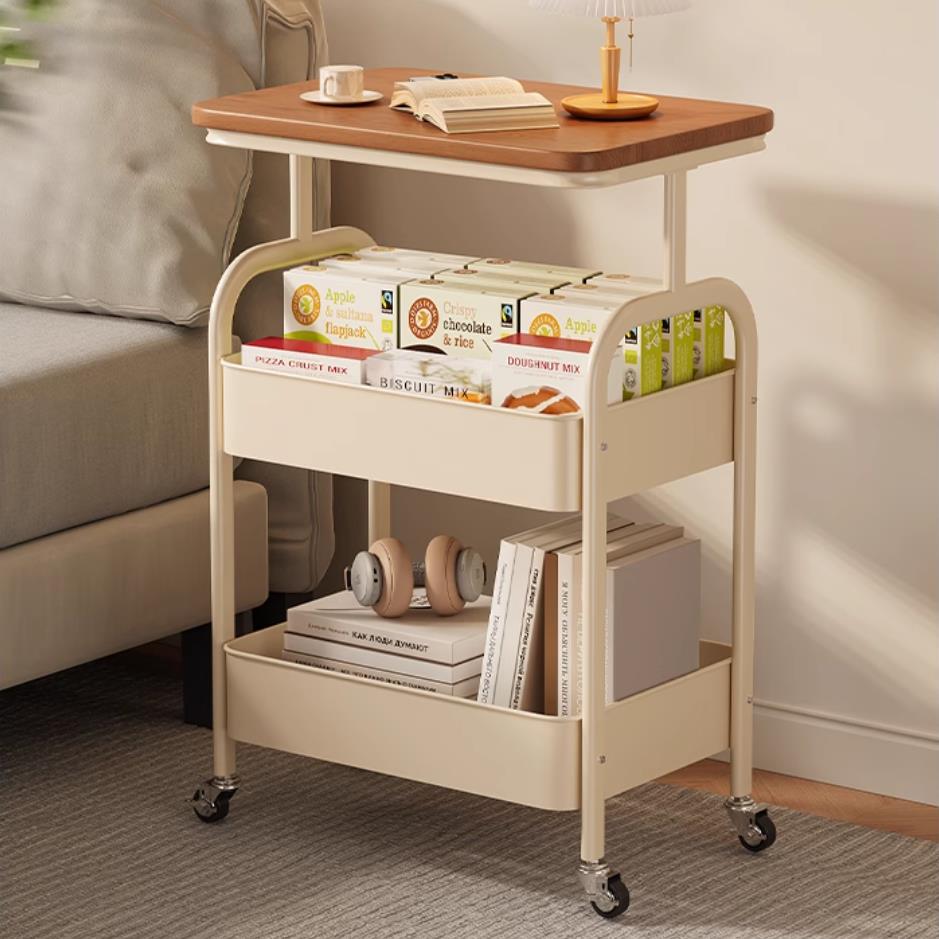 床头柜可移动茶几小推车沙发边几床边置物架高桌子客厅零食收纳层