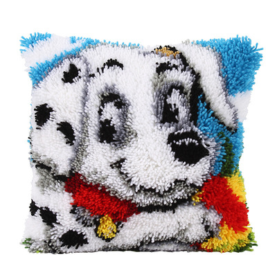 段段绣抱枕地毯毛线十字绣DIY材料包套件latch hook Pillow kits