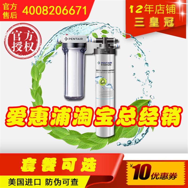 滨特尔爱惠浦EF-900P净水器家用厨房水饮直U头龙过滤器净水