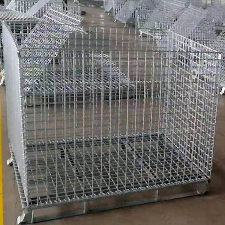 折叠式仓储笼厂家直供非标丝网料箱现货可上货架