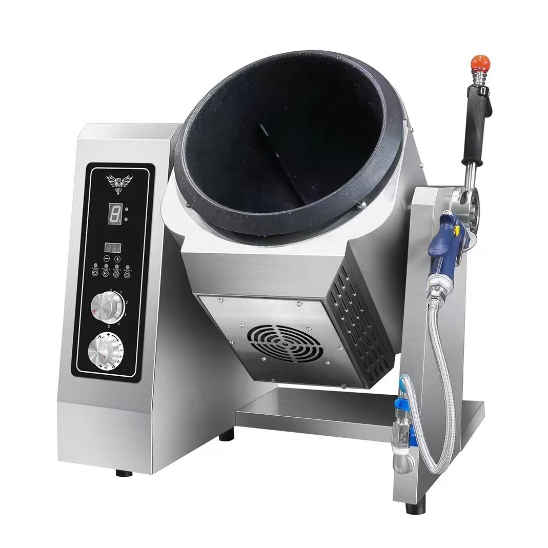 赛米控新款商用炒菜机 中小型滚筒电磁款加热炒饭 炒食机厨房设备