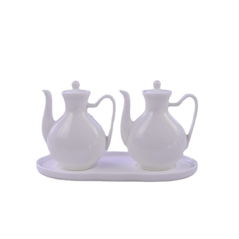 现货销售白色陶瓷酱醋壶油壶 创意家用酱油壶 醋酒壶茶壶酱醋壶